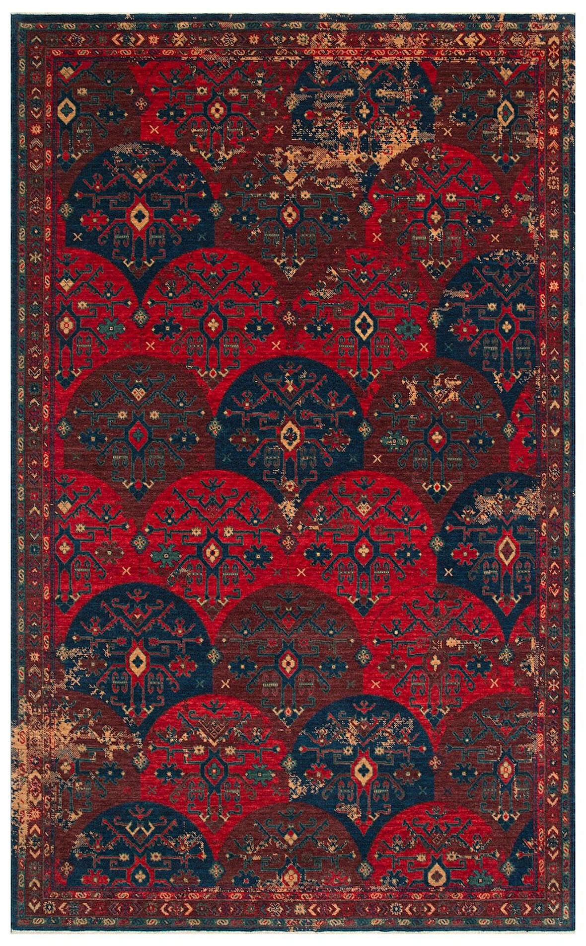 Hoom Rugs Cadis KDM 02 Red Multy Vintage El Emeği Yüksek Kara Tezgah Halısı