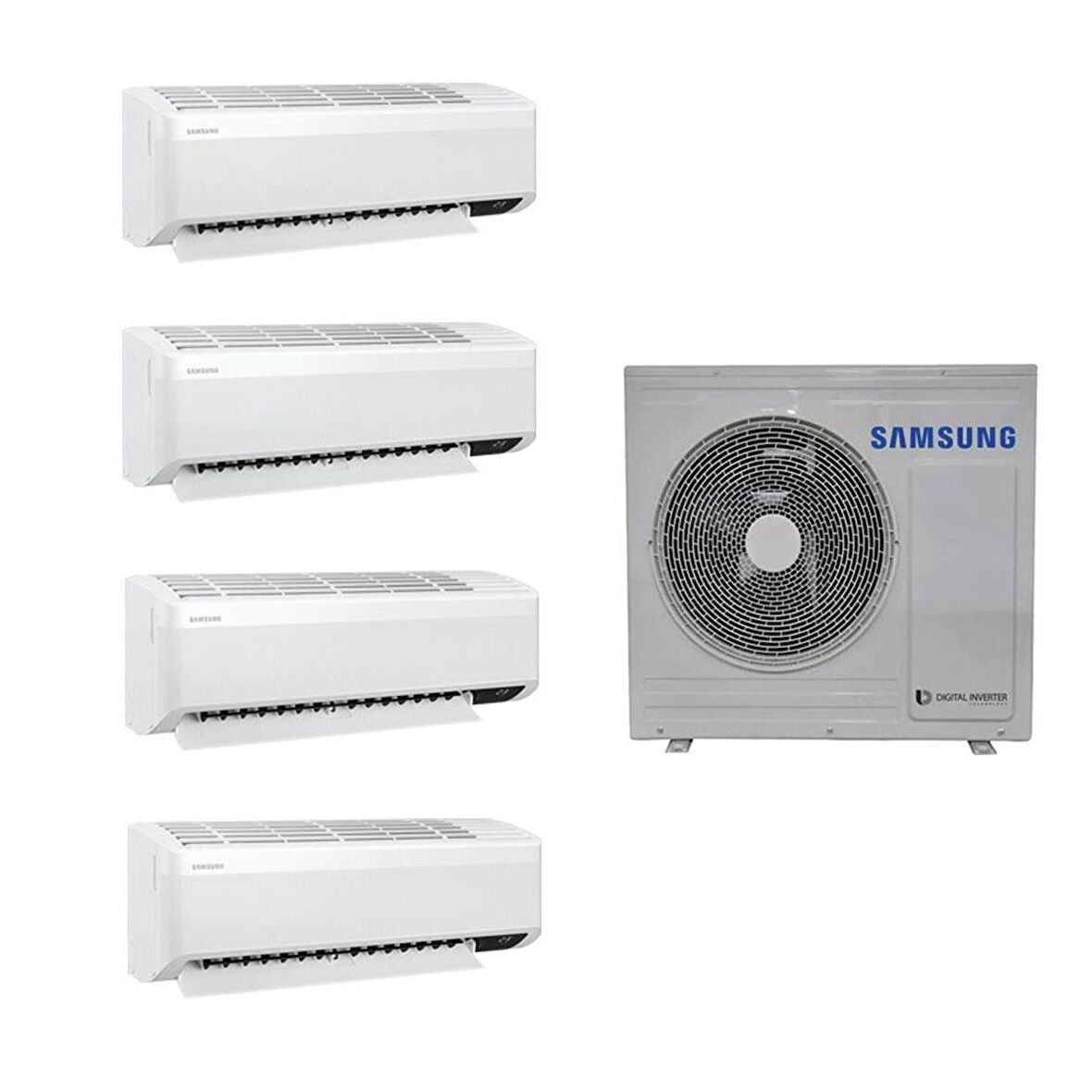 Samsung Wind Free Multi 1+4 Sistem (AJ100TXJ5KH/EA) 7+12+18+24 Btu 10 kw Dış Ünite 