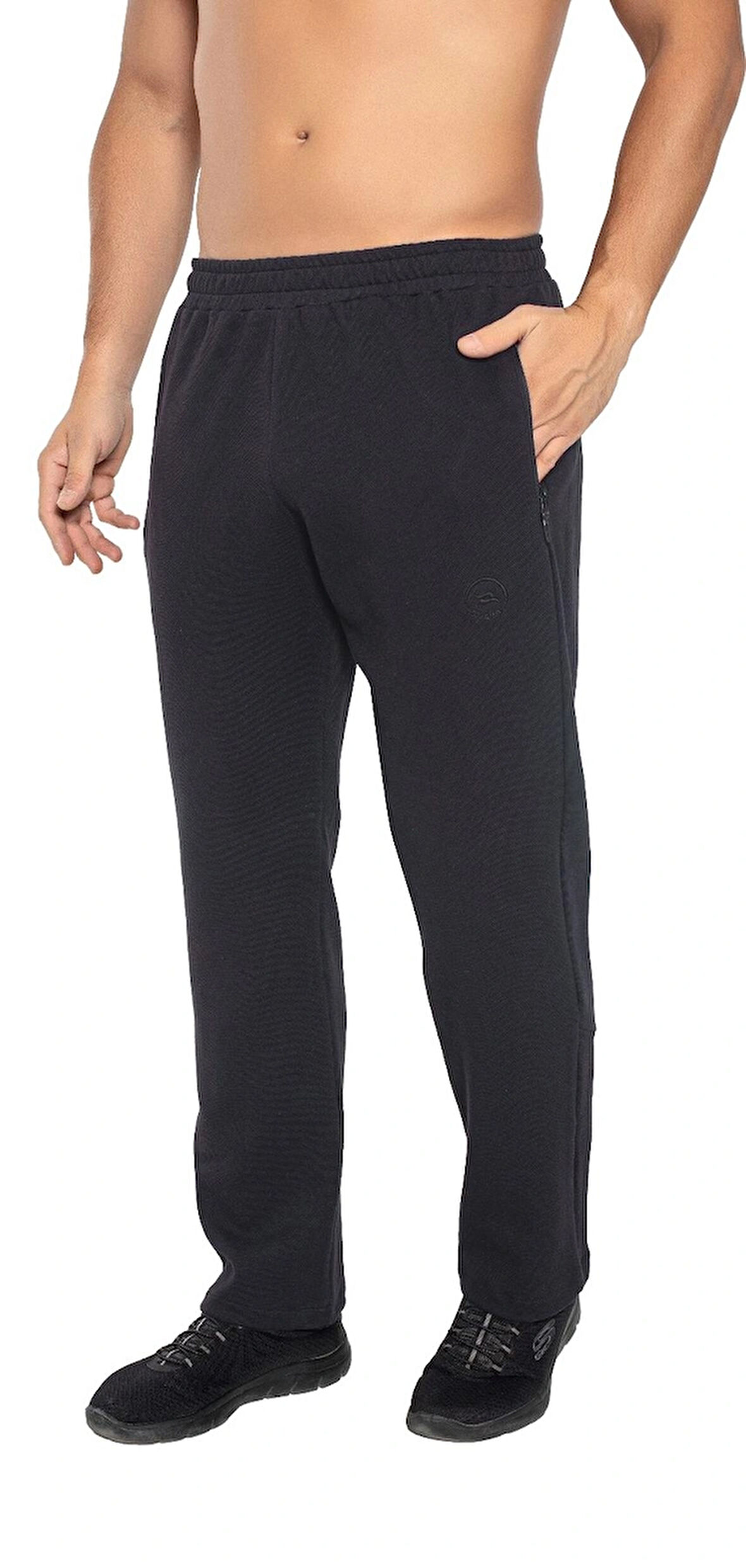 CROZWİSE 2232-06 Kalın Kumaş Double Face Düz Erkek Spor Pantolon ANTRASİT