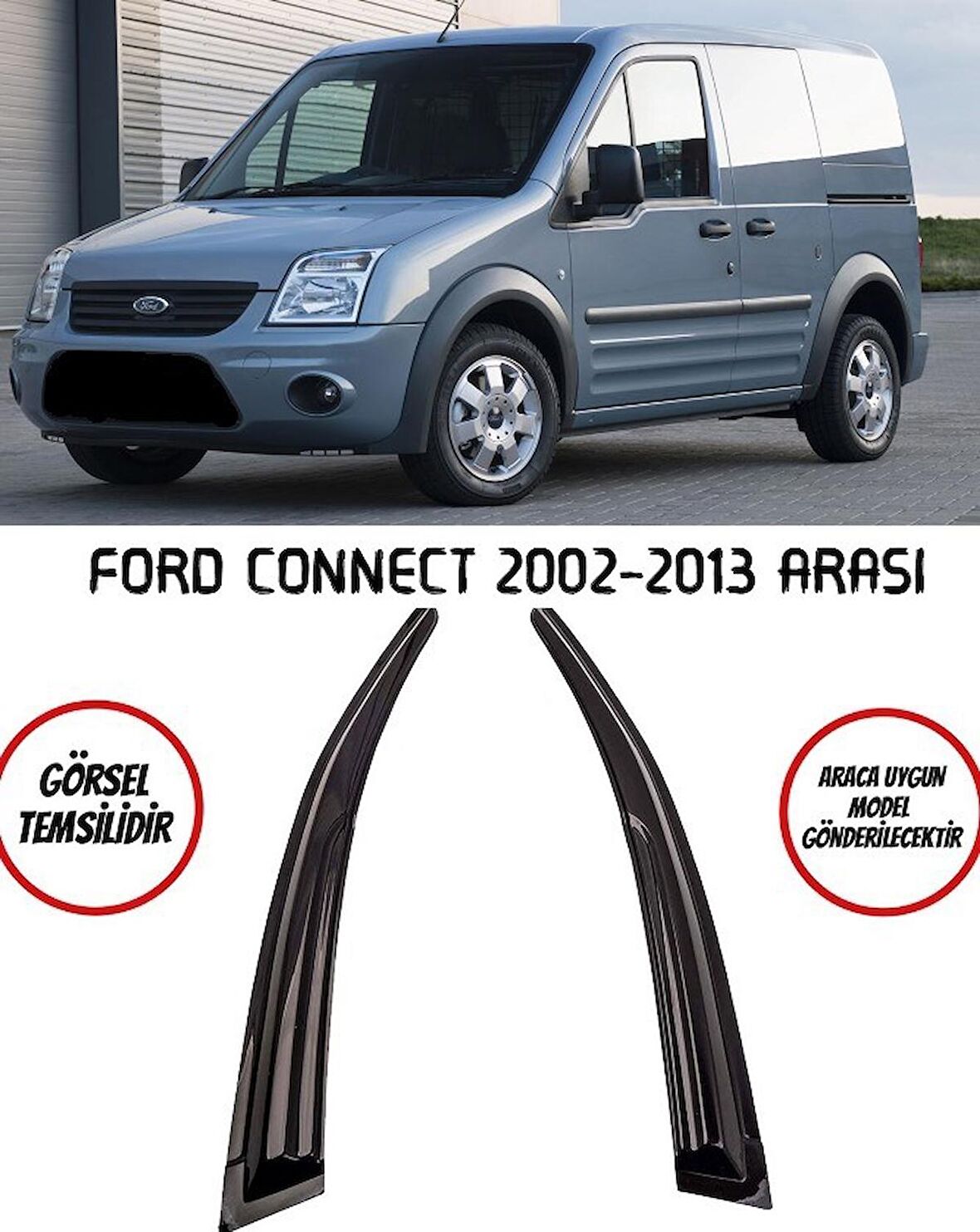 Ford Connect Cam Rüzgarlığı 2li 2002-2013 Arası