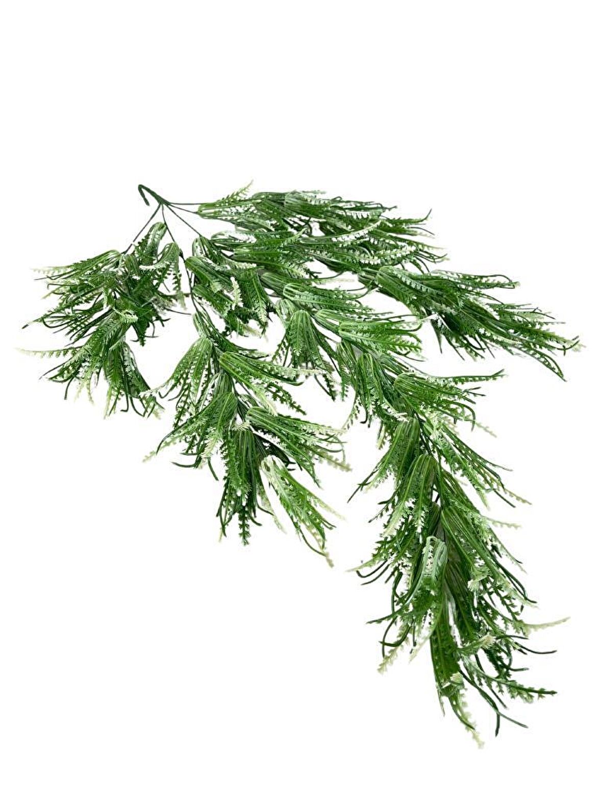 Yapay Çiçek Sarkan Çiçek Yeşil Beyaz Fern723 Yapay Sarmaşık  70*30cm UV Katkılı Güneşe Dayanıklı