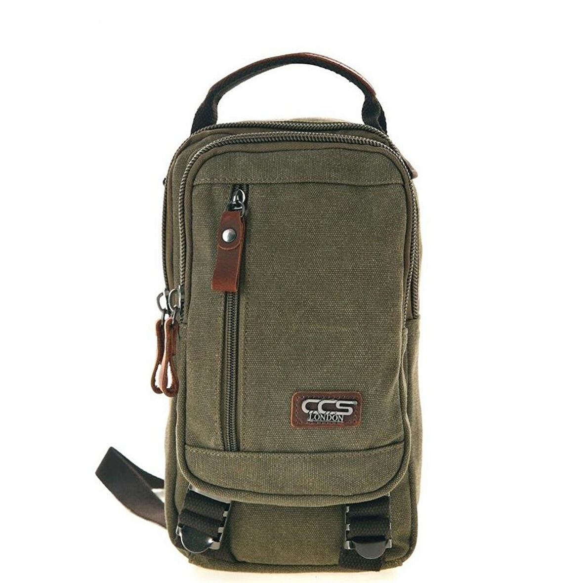Ççs London 31184 Kanvas Çapraz Omuz Çantası Yeşil