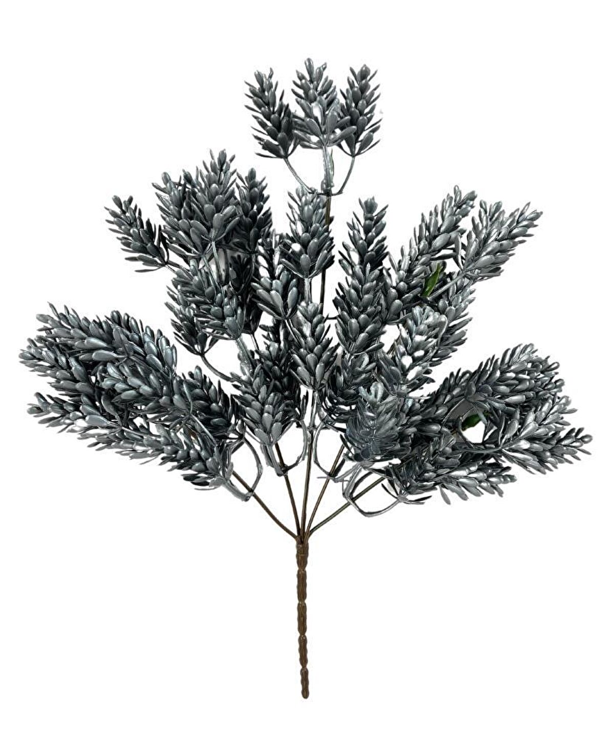 Yapay Çiçek Gümüş Renk Başak Demeti 7dal 48 Çiçek Demet Garnitür Aradal Dekoratif Yapay Bitki