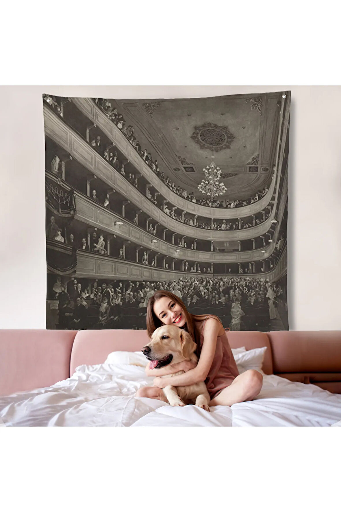 Gustav Klimt - Eski Burg Tiyatrosu'nun Oditoryumu Duvar Örtüsü-8337