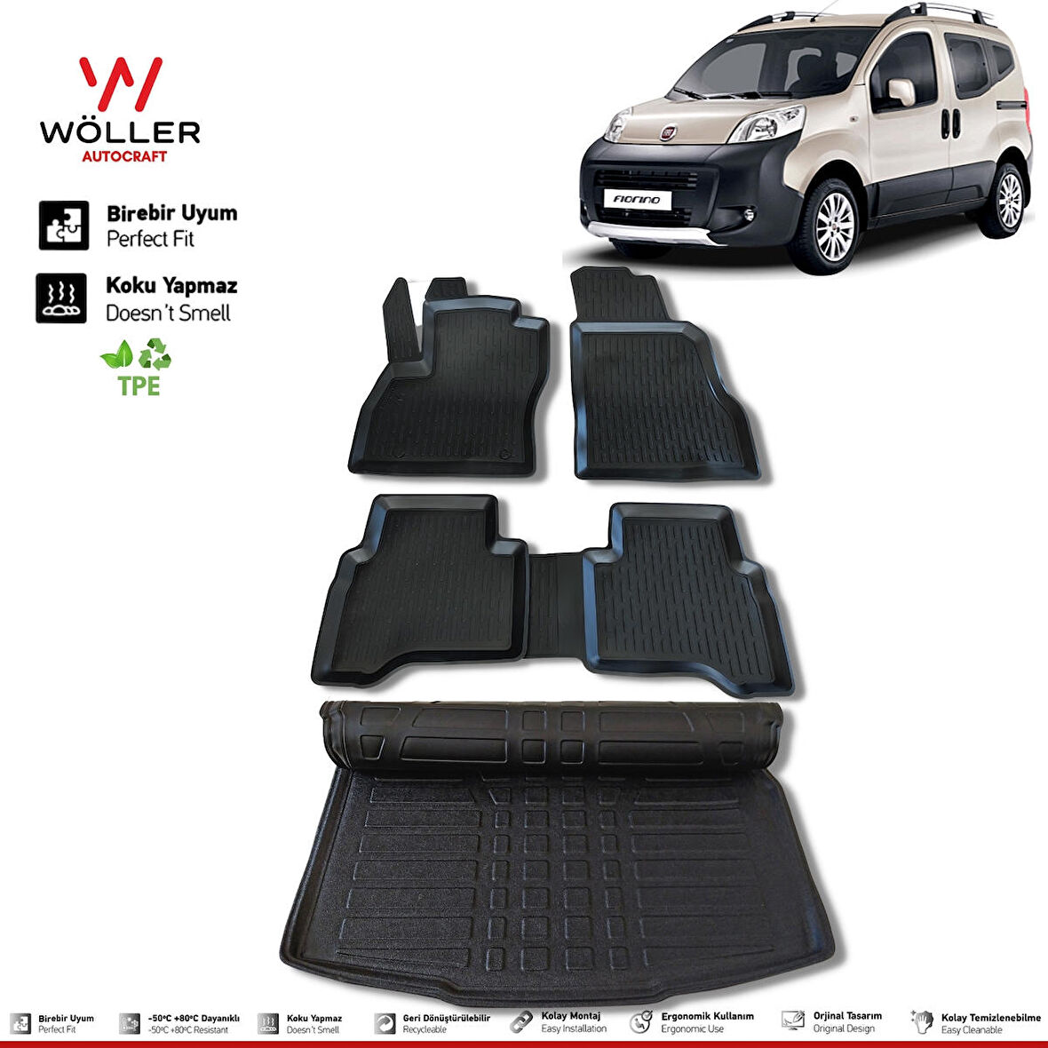Fiat Fiorino Paspas Bagaj Havuzu 2007 Sonrası 3d Havuzlu Wöller