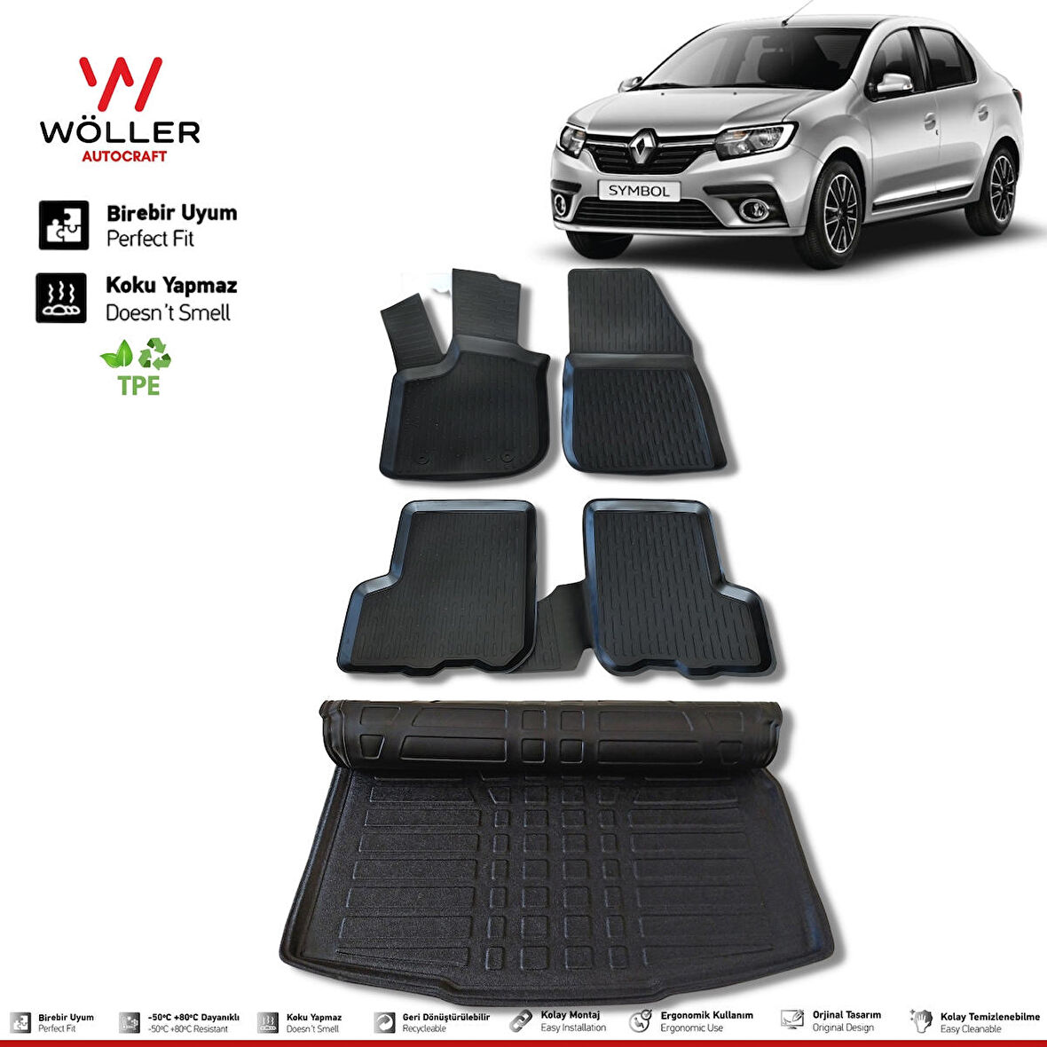 Renault Symbol Paspas Bagaj Havuzu 2013 Sonrası 3d Havuzlu Wöller