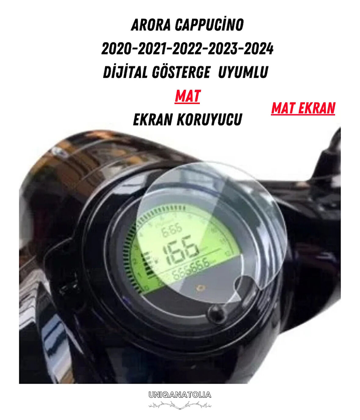 Arora Cappucino 2020-2024 Dijital Gösterge Uyumlu Mat Ekran Koruyucu