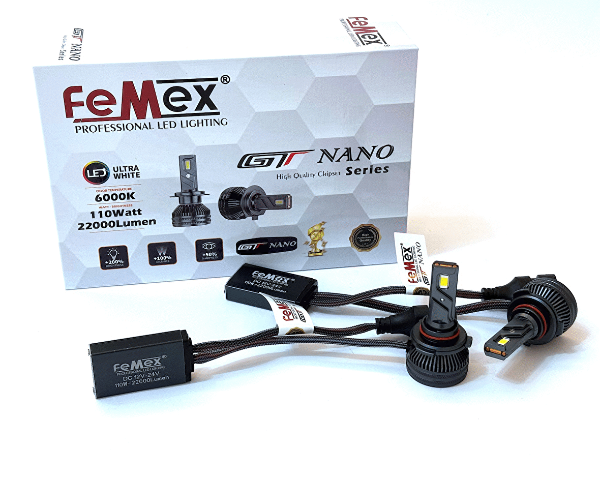 FEMEX GT NANO Pro Csp LEXTAR HB4 9006 Led Xenon Led Headlight