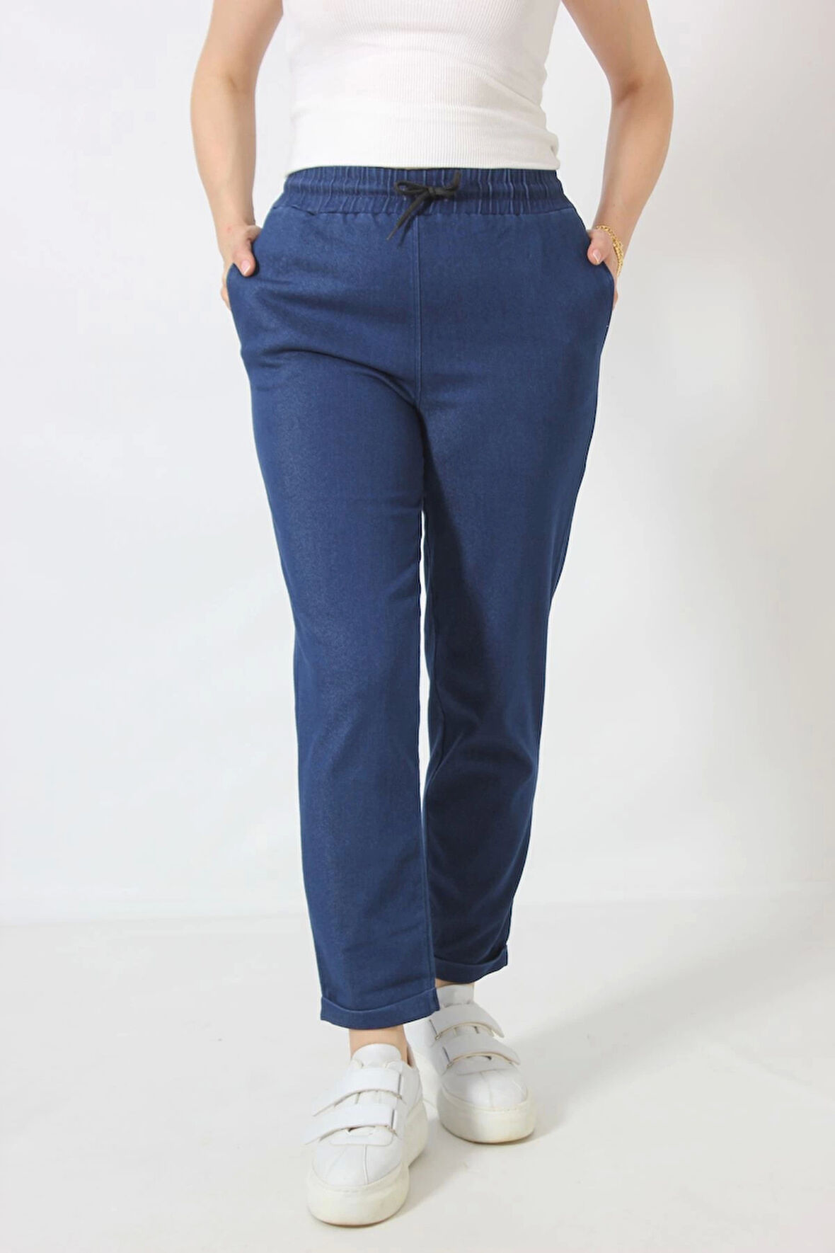 PL-100 CEPLİ BELDEN İPLİ AYARLANABİLİR BORU LACİVERT PAÇA EŞOFMAN 