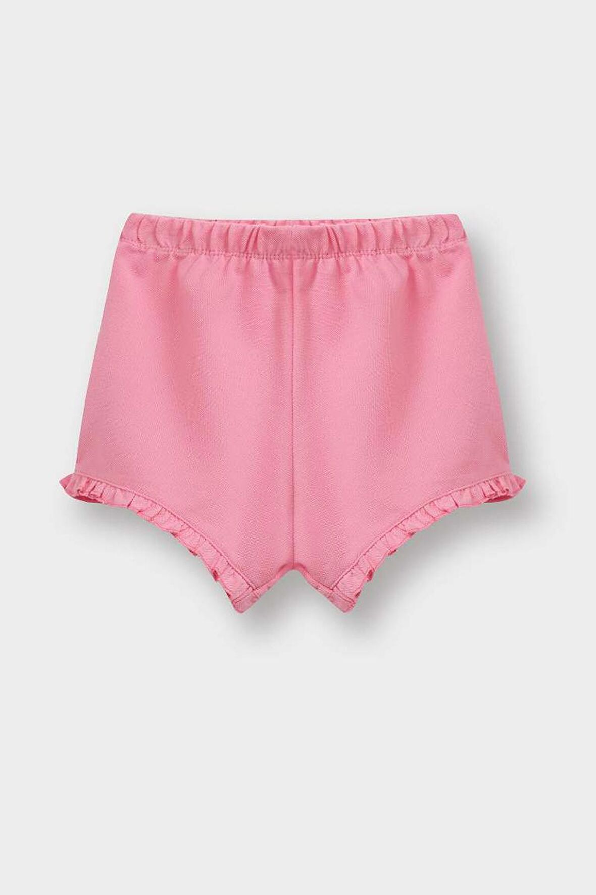Kız Bebek Beli Lastikli Pike Şort