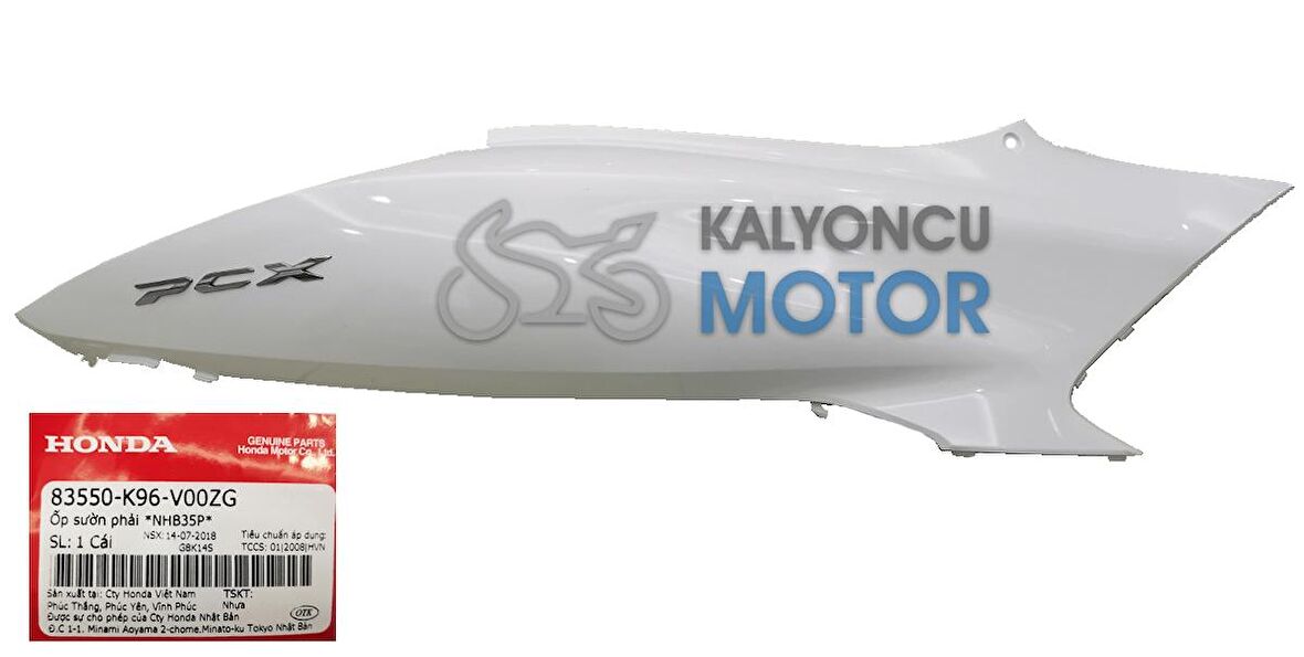 Honda PCX 125 Sağ Arka Kapak Beyaz 2018-2020