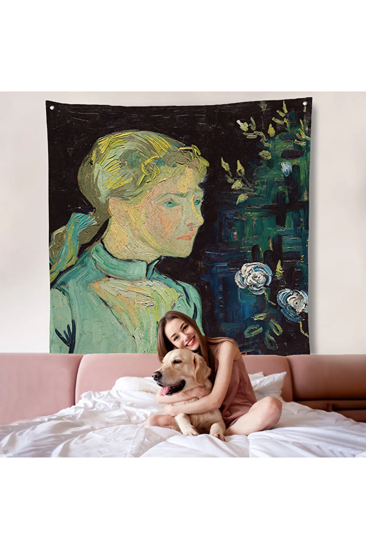 Vincent van Gogh - Adeline Ravoux Duvar Örtüsü-8361