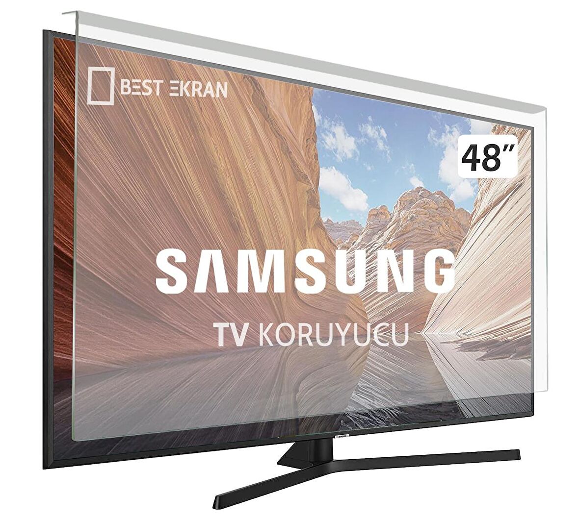 SAMSUNG 48JU6070 TV EKRAN KORUYUCU - Samsung 48" inç 122 Ekran Şeffaf Koruma paneli UE48JU6070UXTK