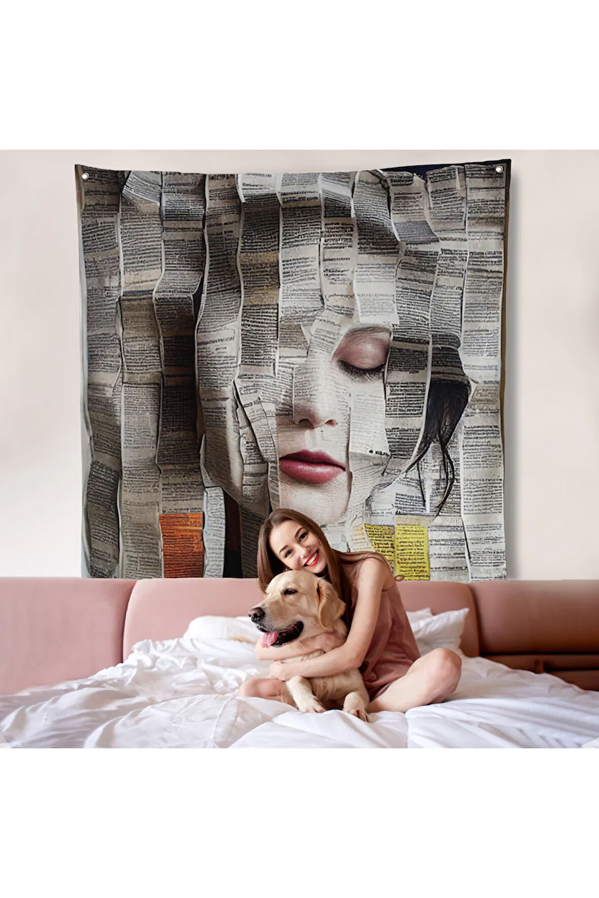 Gazete ve Dergilerden Kadın Duvar Örtüsü-8365