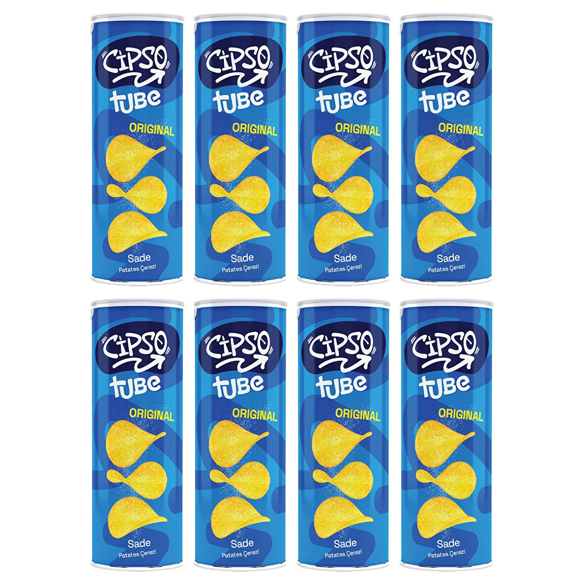 Cipso Tube Sade 90 gr Cips x 8 Adet