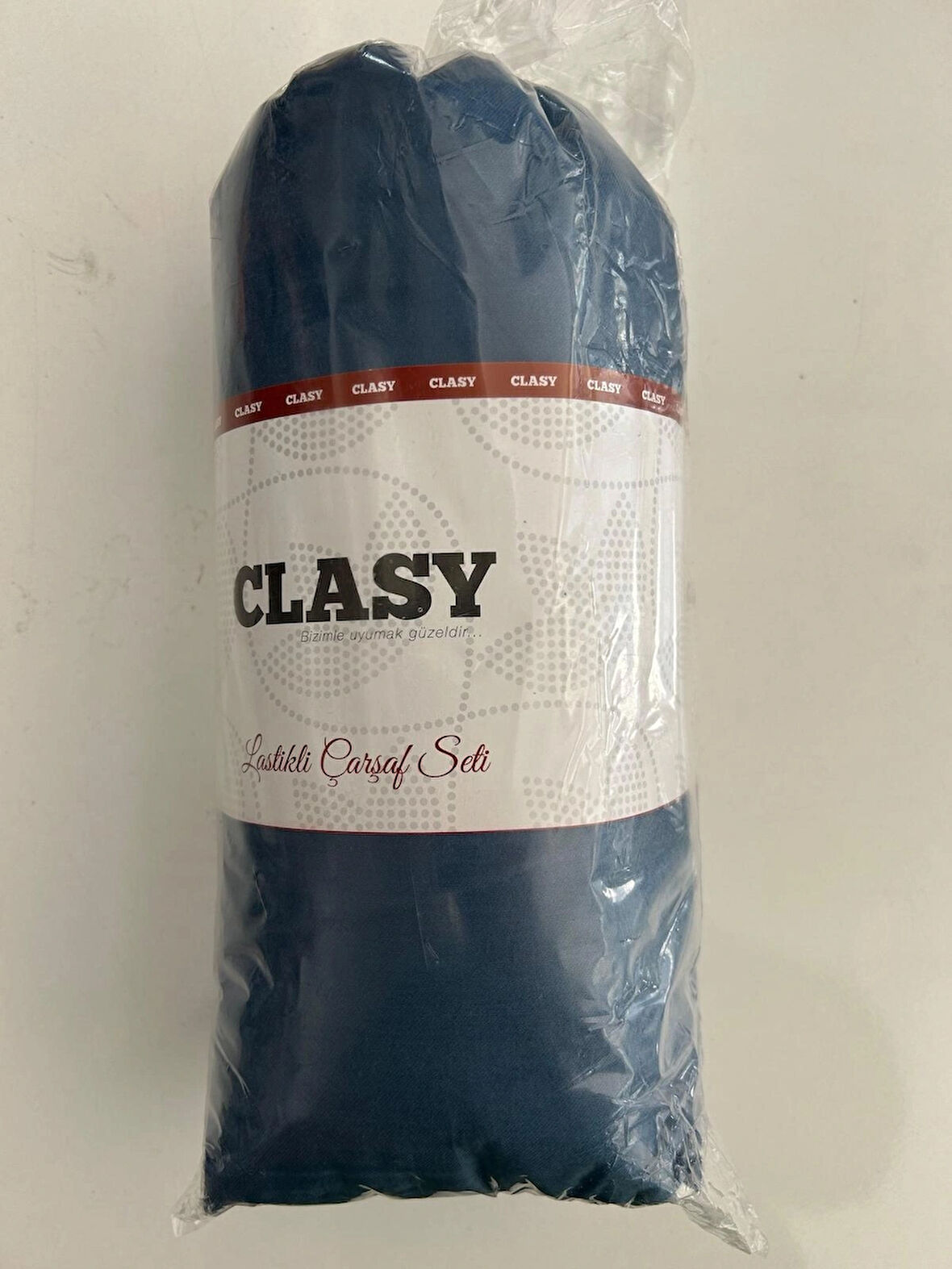 Clasy Pamuk Saten Lastikli Çarşaf Seti Çift Kişilik Düz