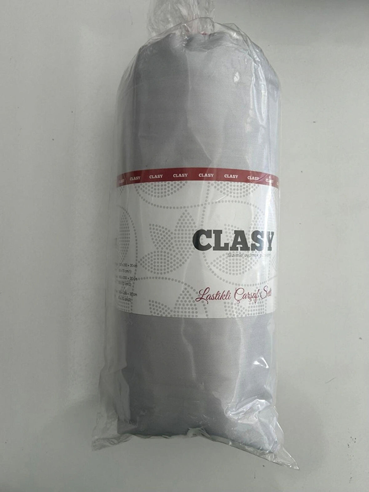 Clasy Pamuk Saten Lastikli Çarşaf Seti – Çift Kişilik (Düz)