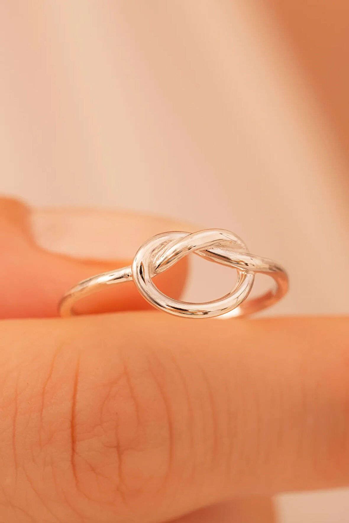 Kadın Gümüş Yüzük - El İşçiliği Gümüş Aşk Düğümü Model 2 Kadın Yüzük