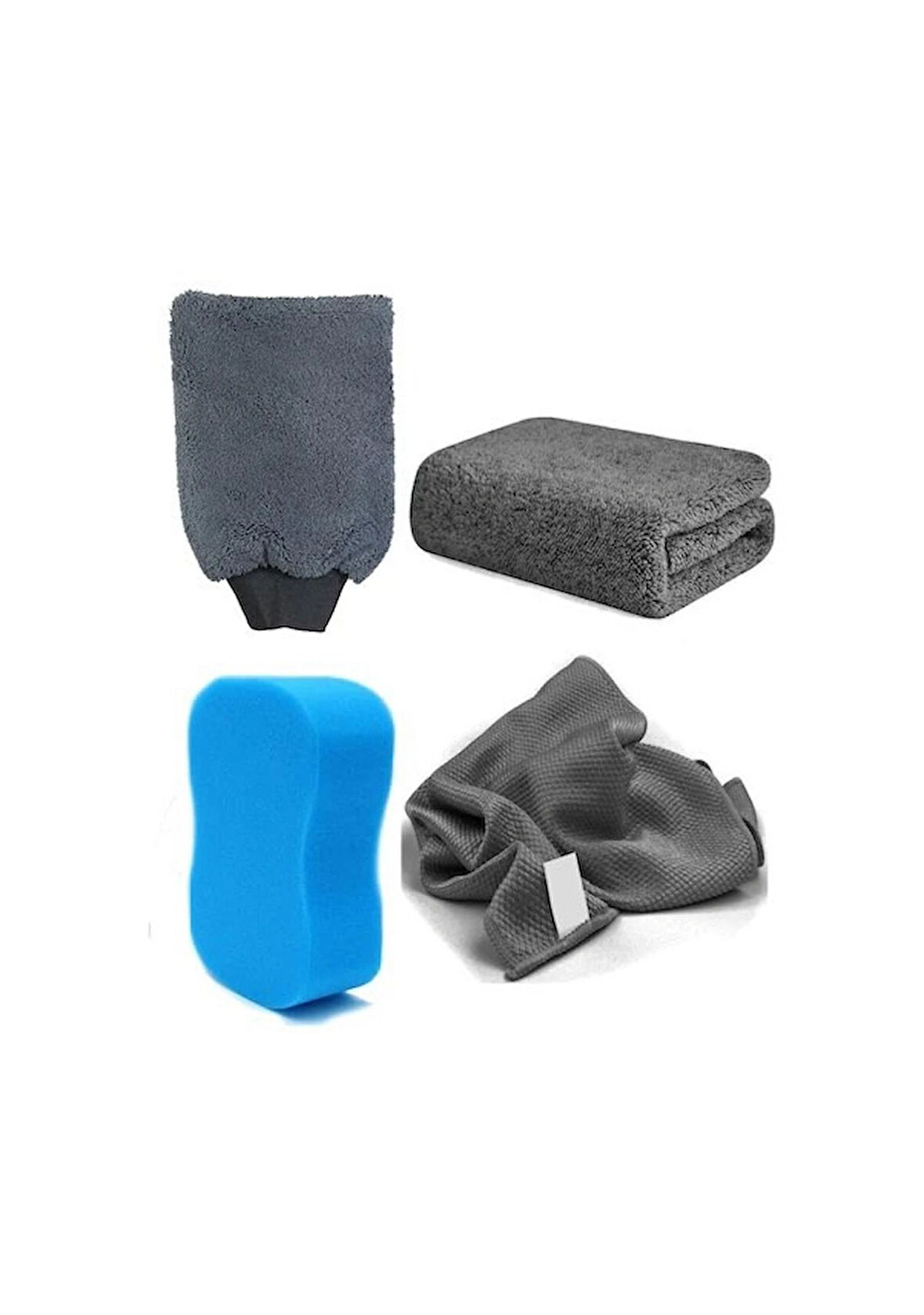 Extra 4'lü Araç Yıkama Kurulama Temizlik Paketi