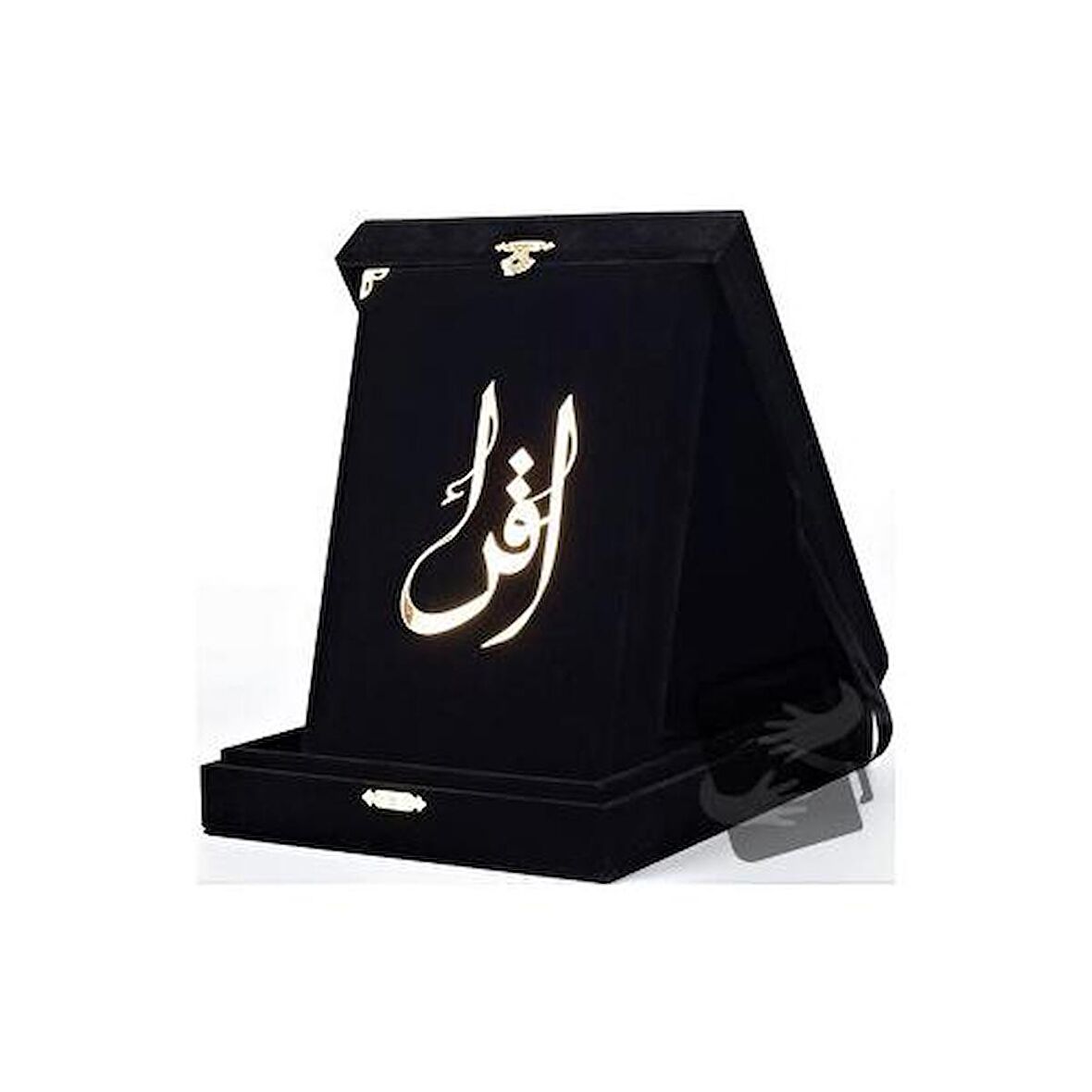 Kuranı Kerim Orta Boy Kadife Kutulu Siyah