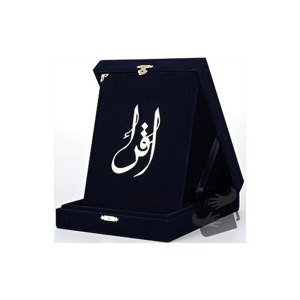 Kuranı Kerim Orta Boy Kadife Kutulu Lacivert