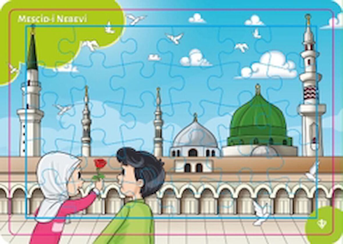 4-6 Yaş Değerli Mekanlar Mescidi Nebevi Puzzle 30 Parça