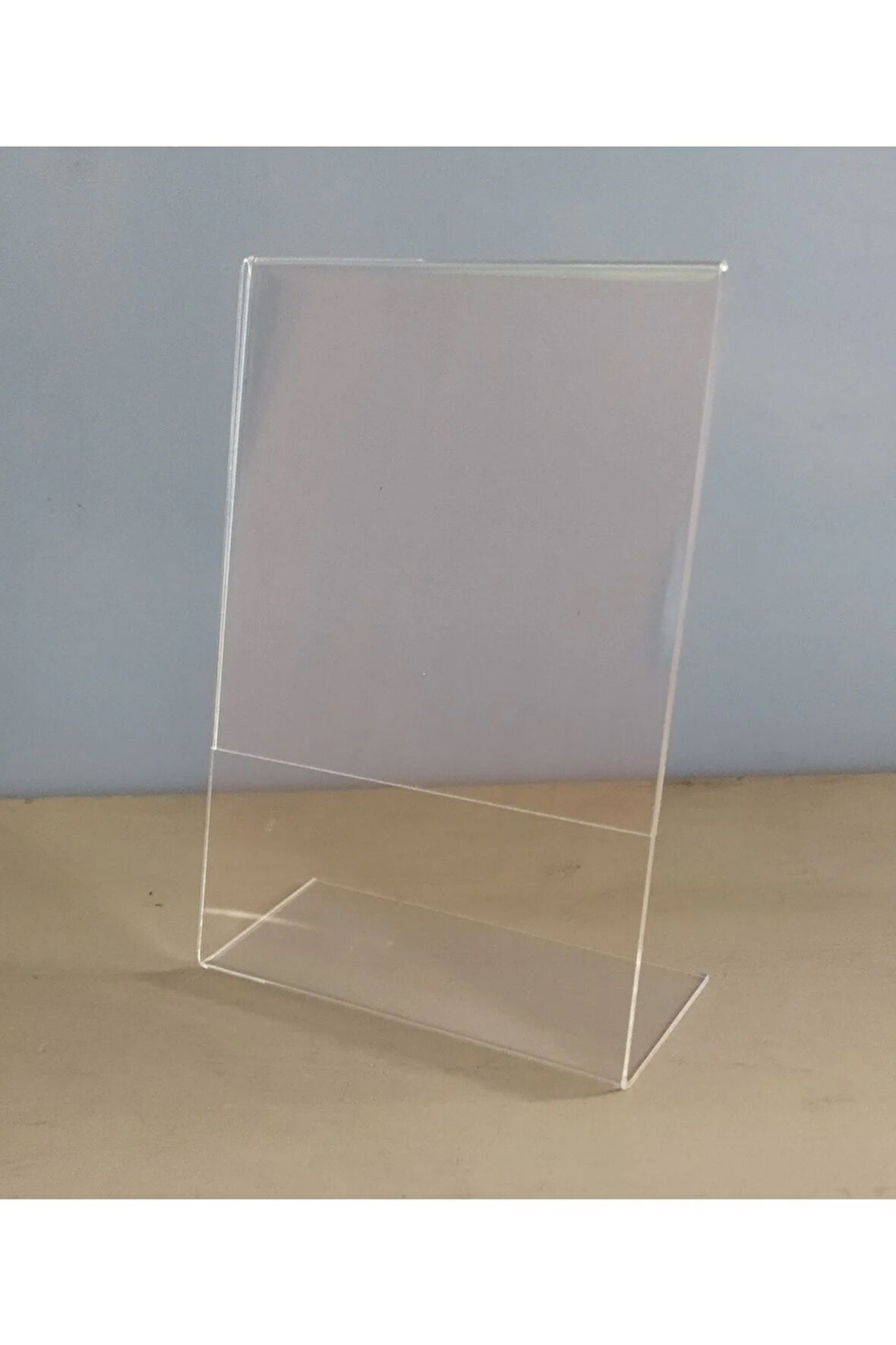 A6 L Tip Dikey 2mm Pleksi Föylük Etiketlik 20ad