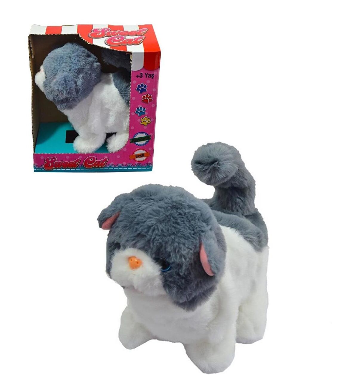 Yürüyen, Sesli Hareketli Sevimli Peluş Kedi - Sweet CAT
