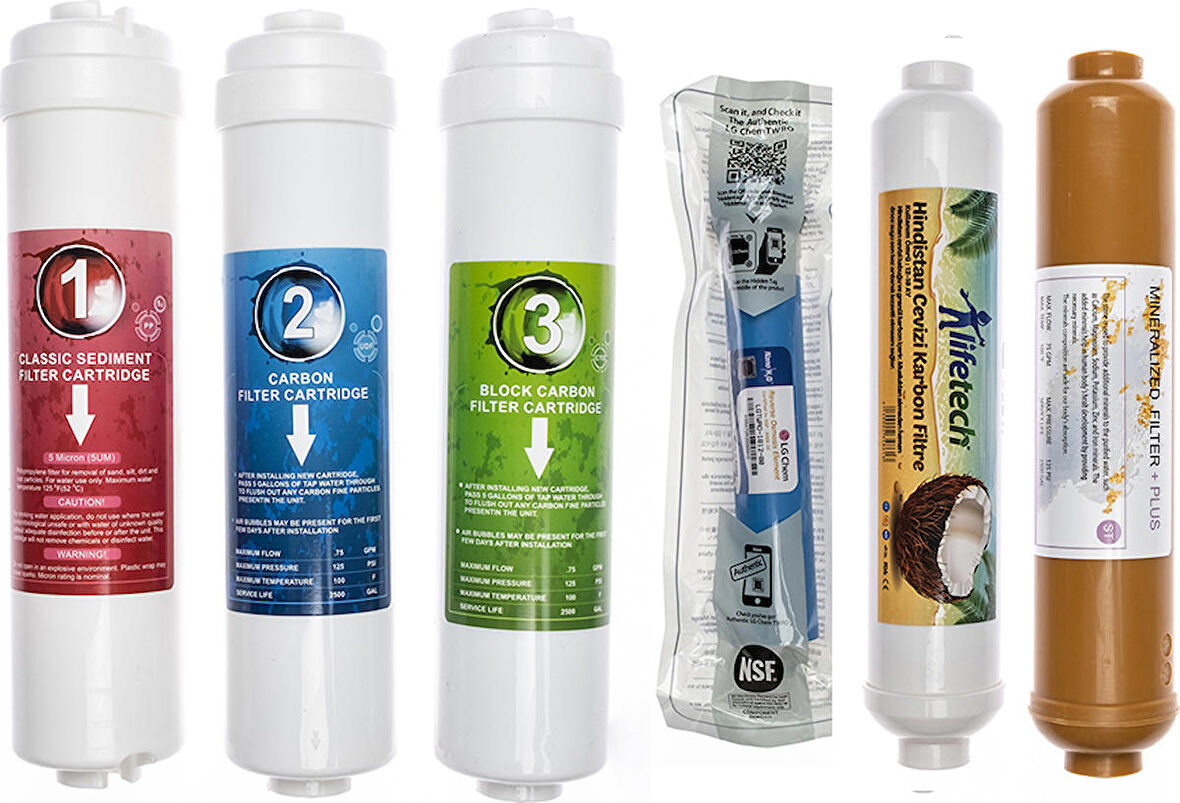 Sulook Kapalı Kasa Su Arıtma Cihazlarına Uyumlu 6'lı Filtre Seti Lg Membranlı