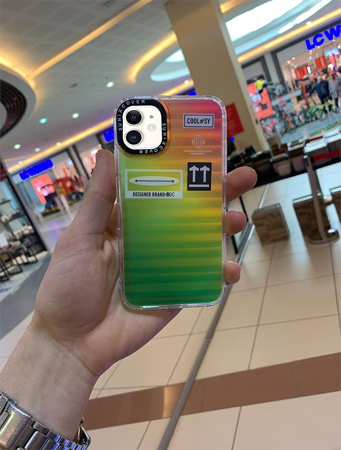 İphone 13 Pro Max - Hologramlı - Çok Renkli - Summer Cover