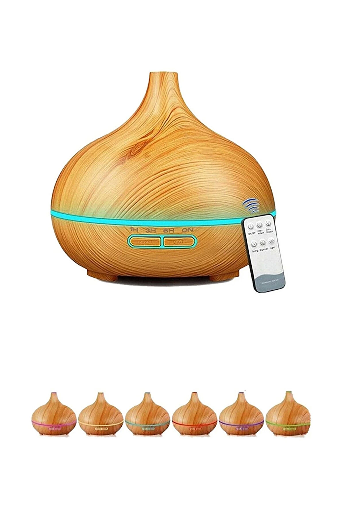 Hava Nemlendirici 7 Led Işıklı Aromatik Oda Kokusu 550 Ml Kahve Aroma Difüzörü Buhar Makinesi