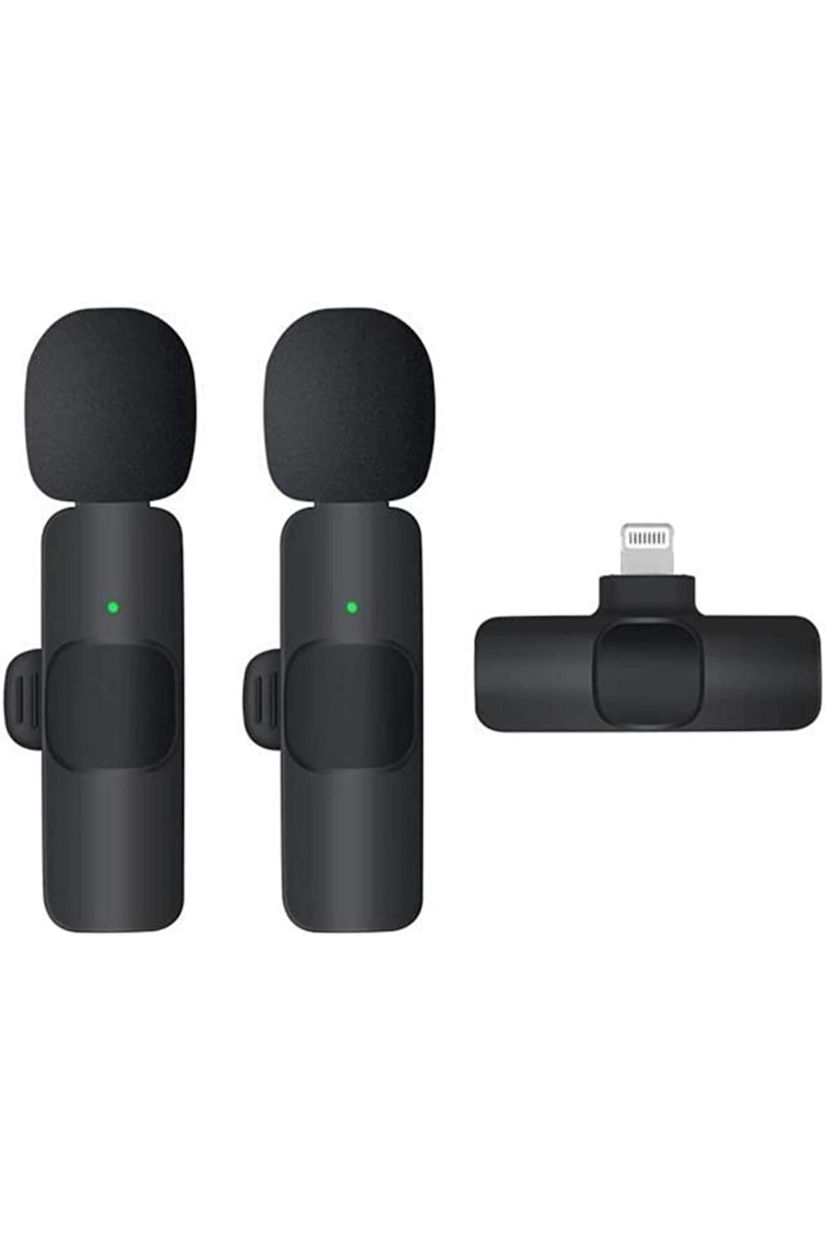 K9 Kablosuz Yaka Mikrofonu Lightning 2’li Mini Mikrofon Youtube Tik Tok 2 Adet