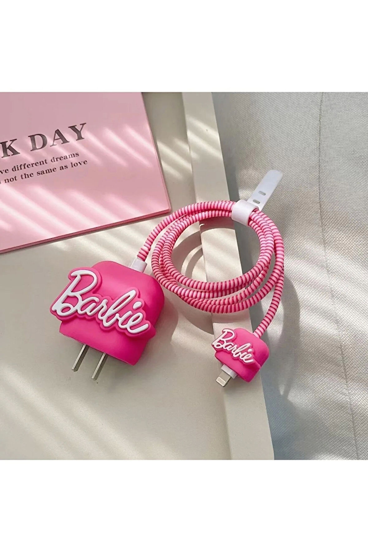 İphone 18w/20w Uyumlu Barbie Şarj Kılıfı, Şarj Kablosu Örme Aparatı, Toparlayıcı