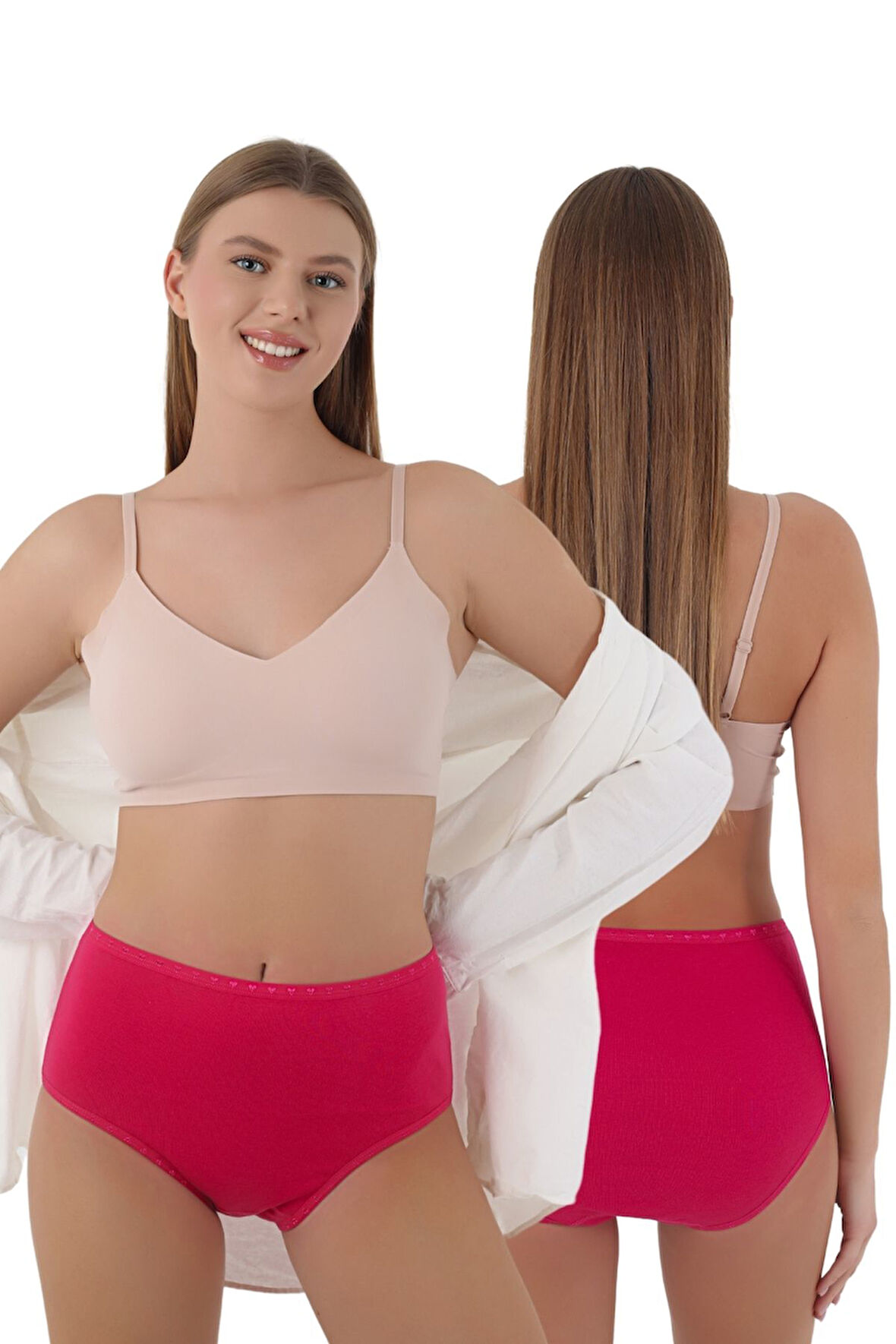 1'lİ Paket Ribana Yüksek Bel Kadın Bato Külot 