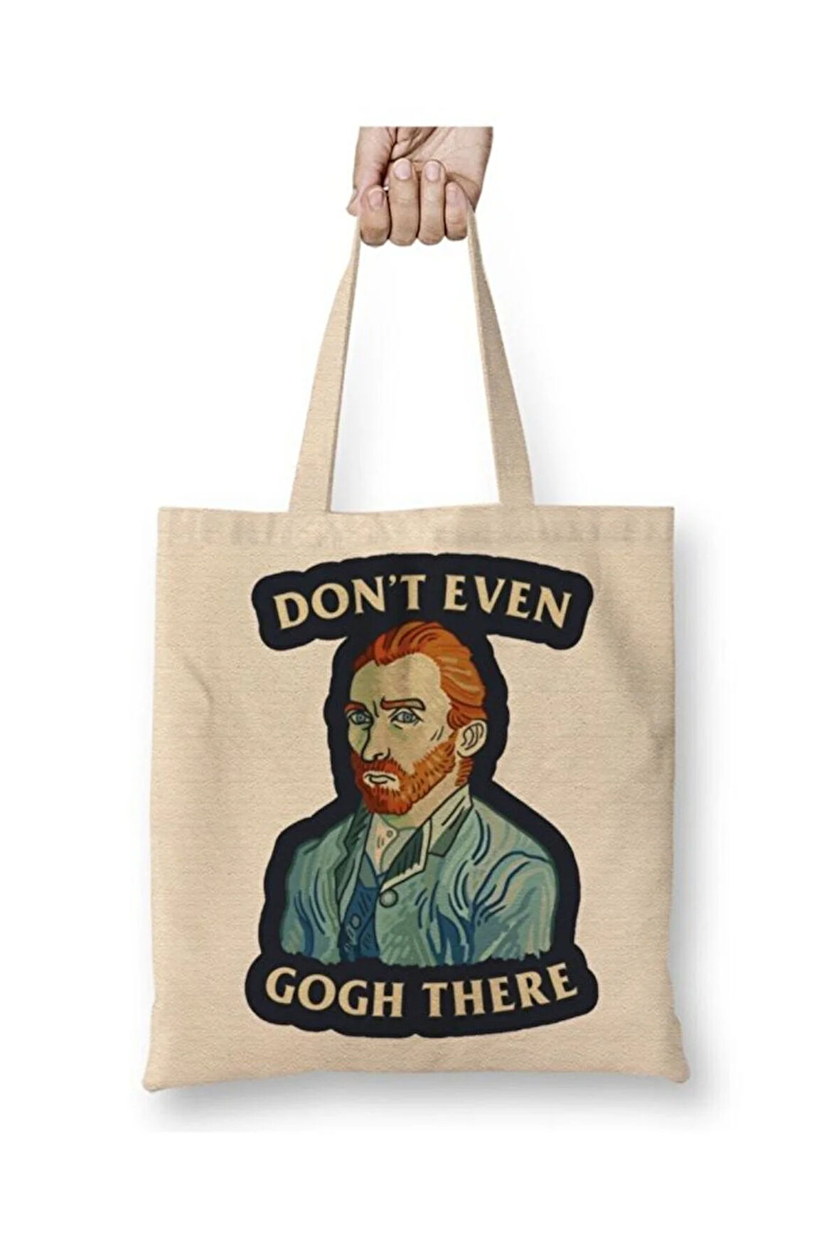 Van Gogh Don't Even Gogh There Bez Çanta Uzun Saplı Alışveriş Çantası Plaj Çantası
