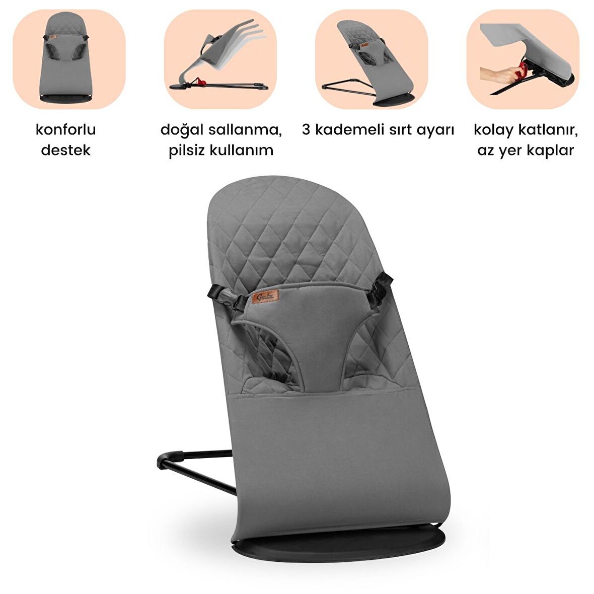 Gulz Sleeper Antrasit Sallanan Ana Kucağı