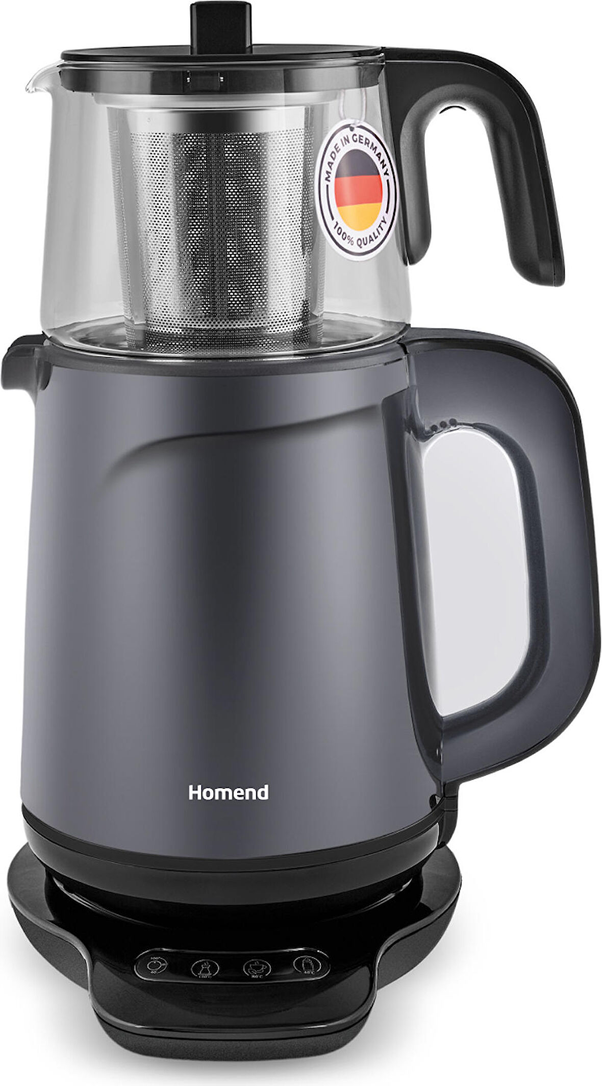 Homend Royaltea 1729H Konuşan Çay Makinesi Antrasit