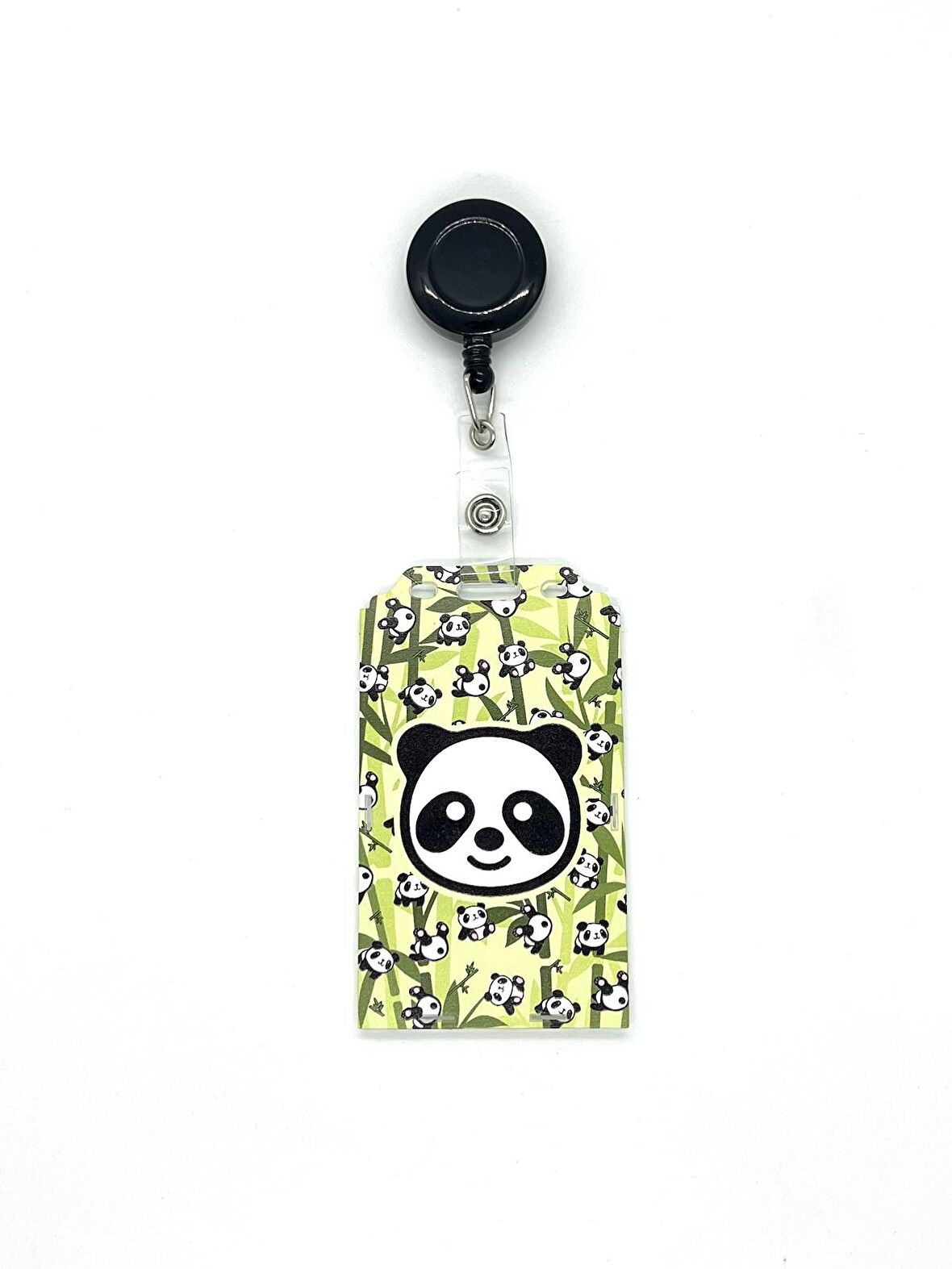 Panda Temalı Dikey Kart Kabı Kart Koruyucu 