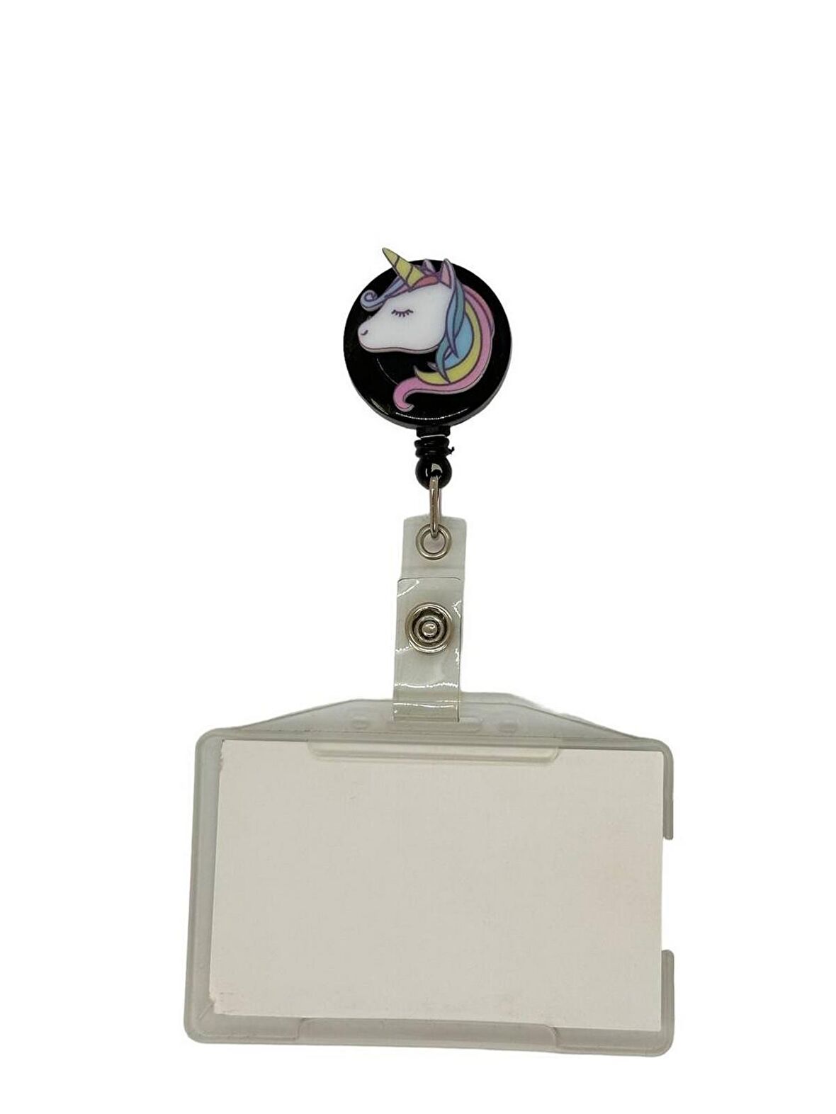 Unicorn Temalı Pleksi Baskılı Yoyo Kartlık Yoyo Yaka Kartlığı