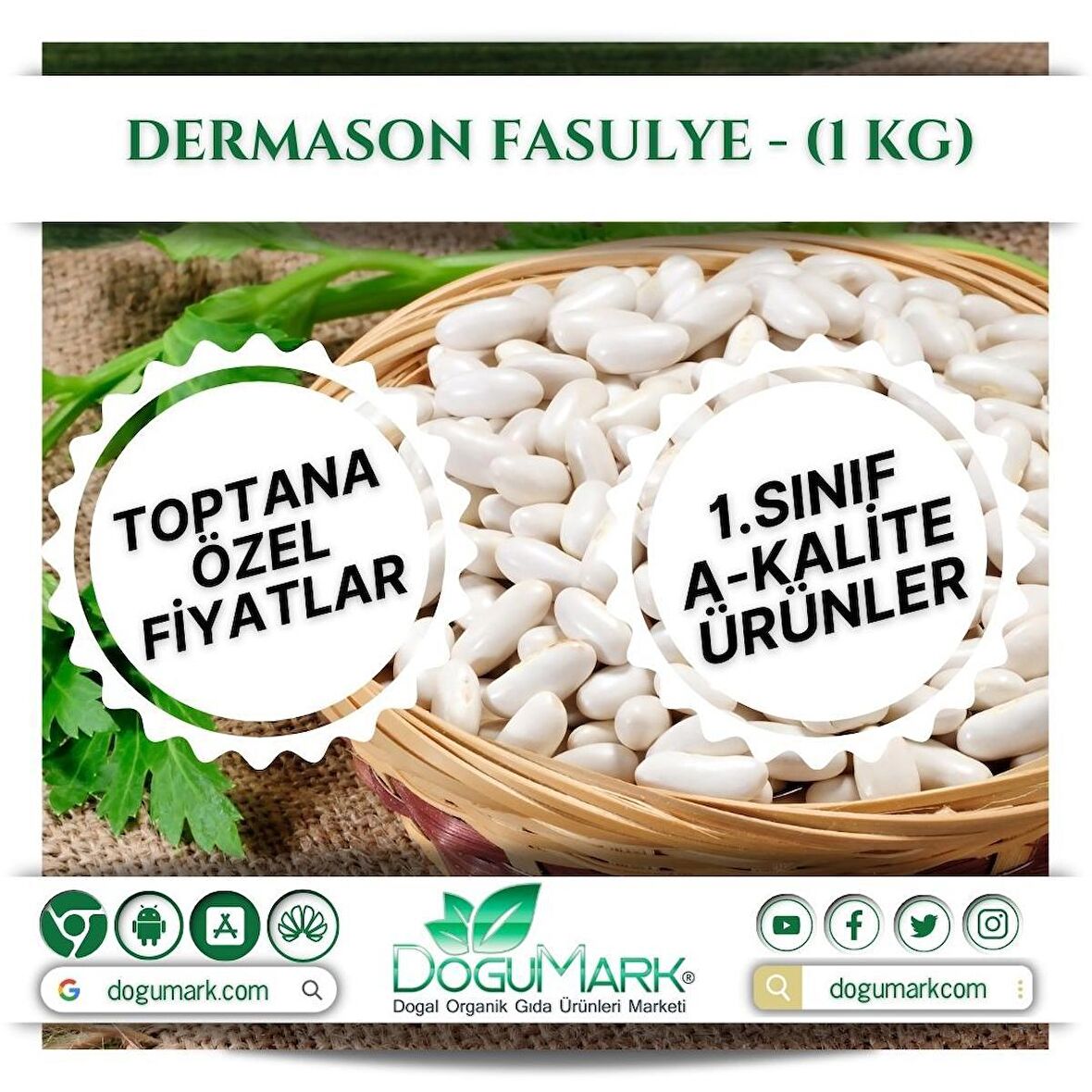 DoğuMark - Dermason Fasulye - (1Kg)