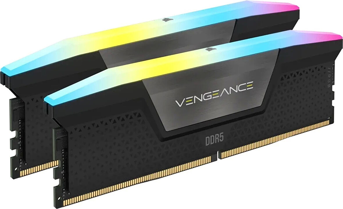 Corsair 32GB (2x16GB) Vengeance RGB 5200MHz CL40 DDR5 AMD EXPO Siyah Dual Kit Ram