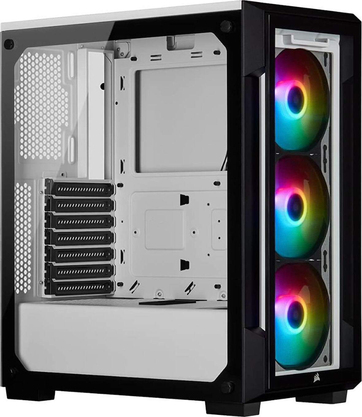 Corsair iCUE 220T RGB Airflow Siyah CC-9011173-WW Led Fanlı ATX Oyuncu Kasası Teşhir