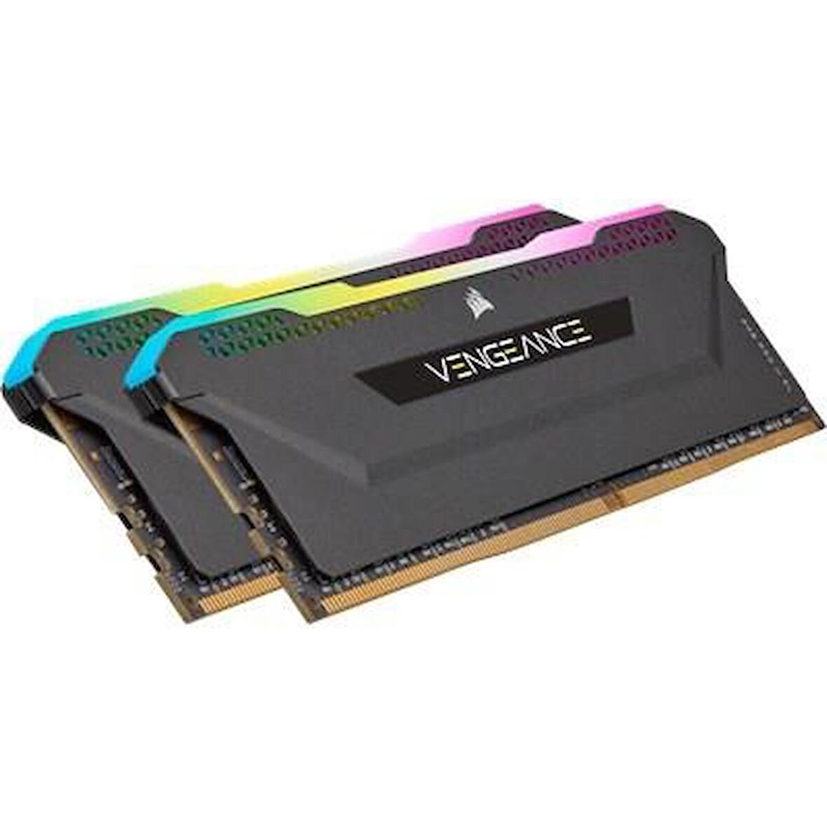 CORSAIR CMH32GX4M2D3600C18 32GB (2x16) Vengeance RGB PRO SL 3600Mhz CL18 DDR4 Siyah Ram