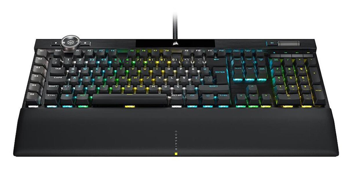 Corsair CH-912A01A-TR K100 RGB Optik-Mekanik Türkçe Q Siyah Oyuncu Klavyesi