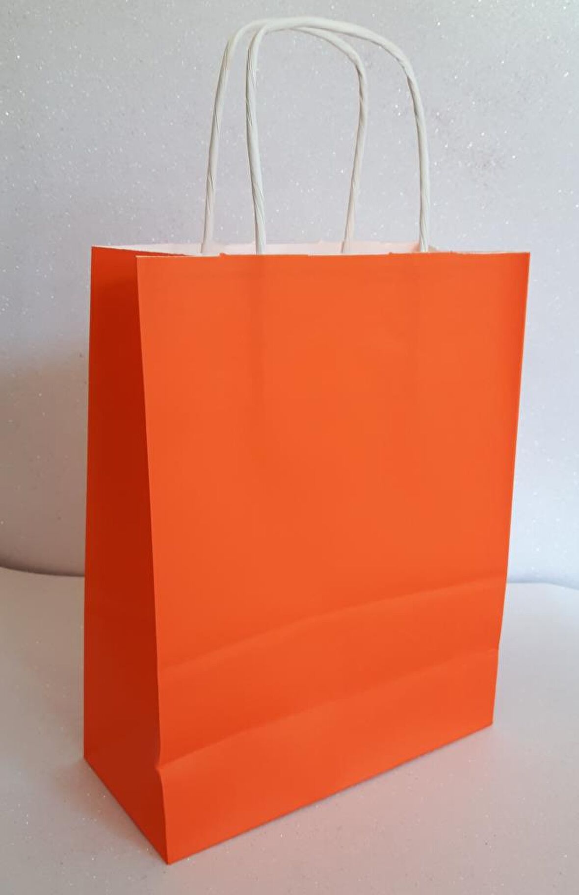 KRAFT KAĞIT ÇANTA TURUNCU 18CM X 24CM - 1 ADET