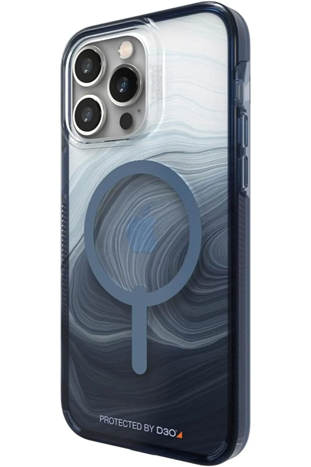 Gear4 Milan Snap Iphone 14 Pro max MagSafe Kılıf-Şeffaf/Mavi D30