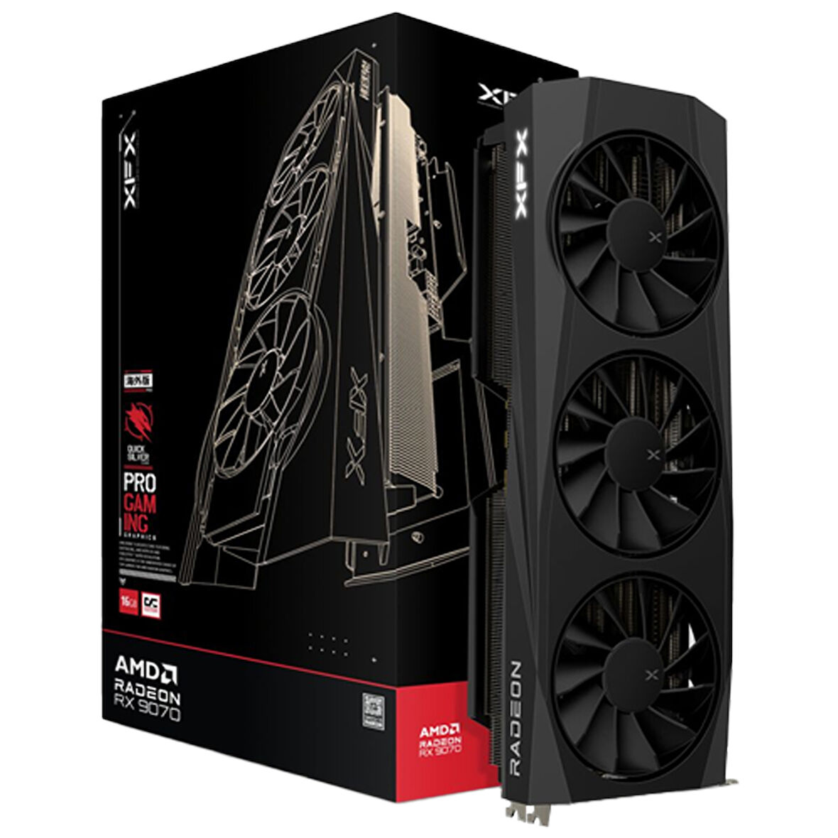 XFX QuickSilver Radeon RX 9070 OC Gaming 16GB GDDR6 256 Bit Ekran Kartı-RX-97QICKBB9