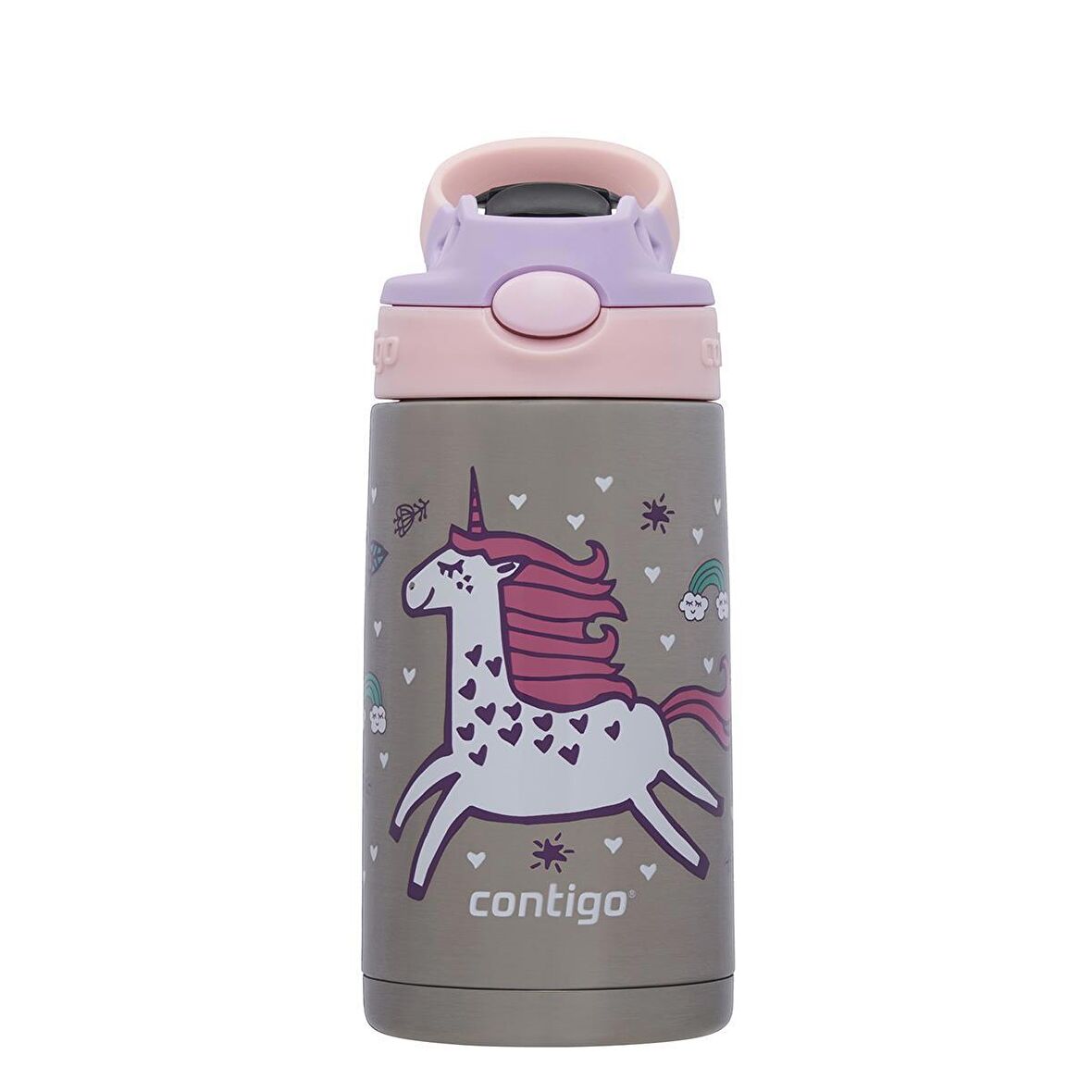 Contigo Gizmo Unicorn Çelik Çocuk Suluğu 420ML Pembe