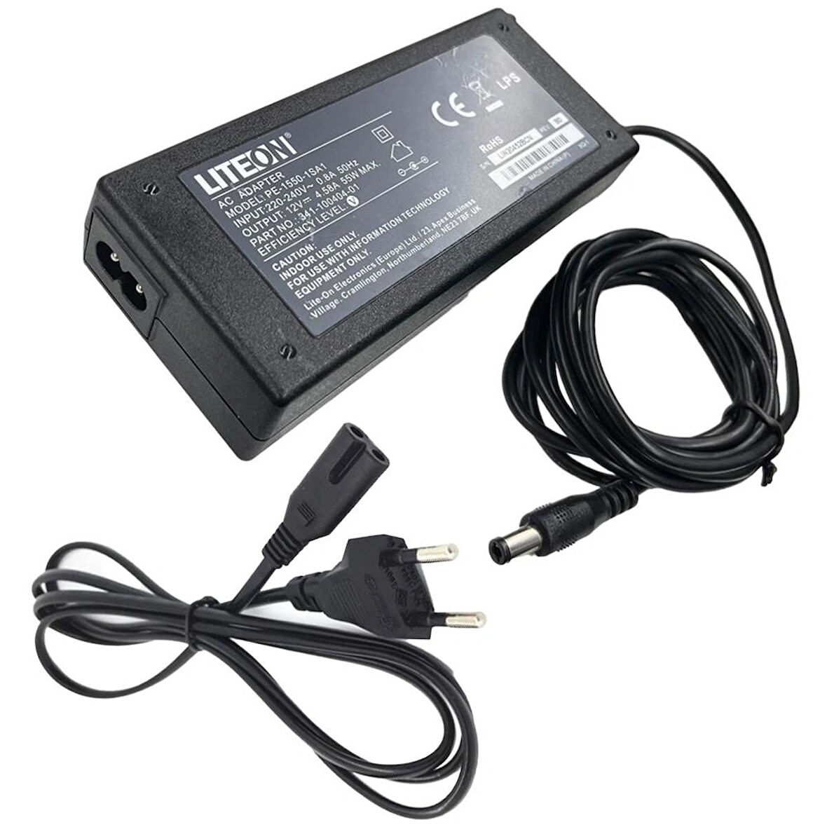 PE-1550-1SA1 12V - 5A / 5.5*2.5  4.58A 55W Adaptör