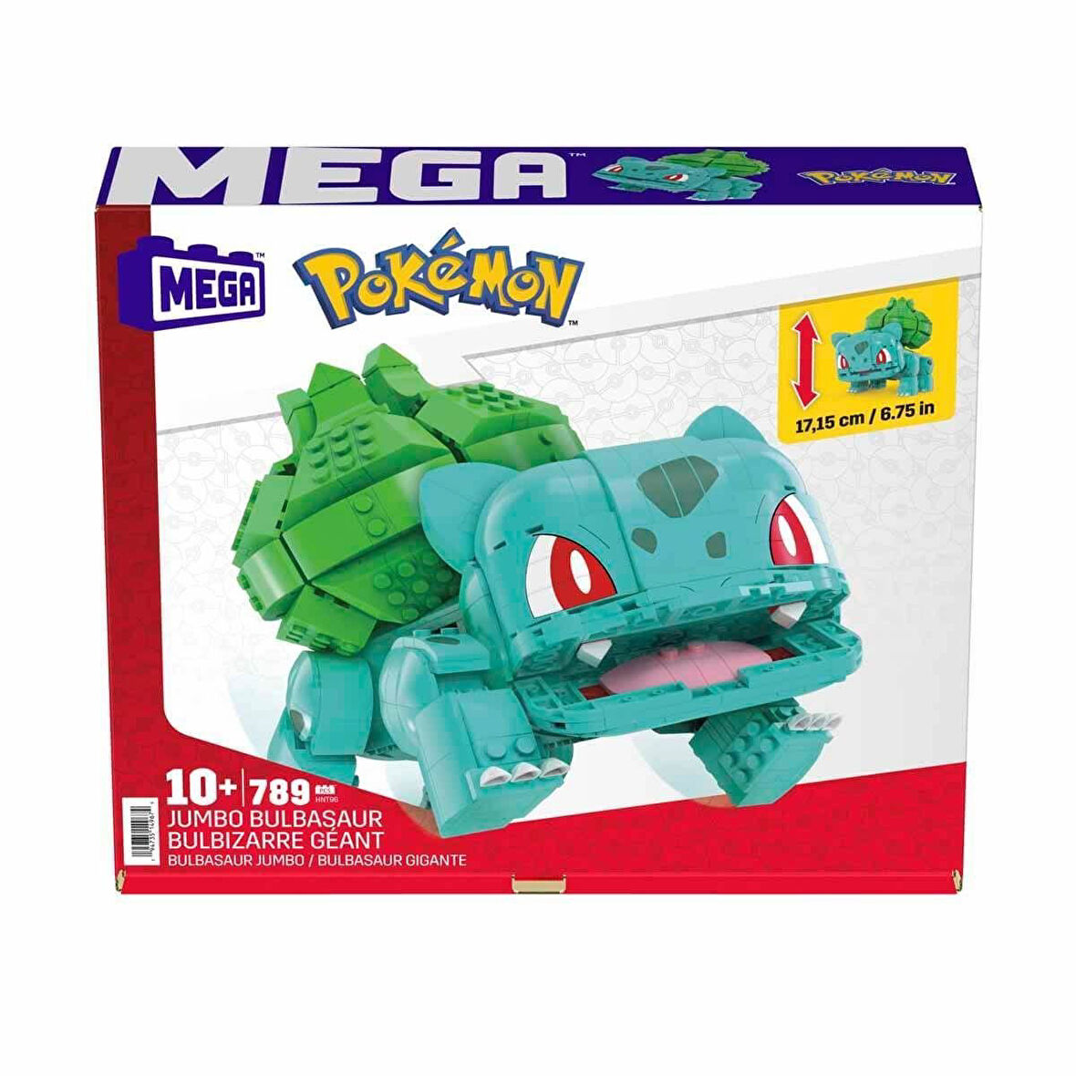 HNT96 MEGA Pokémon™ Jumbo Bulbasaur 789 parça +10 yaş